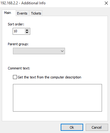 Additional information window